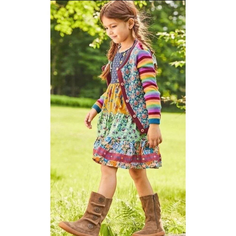 Matilda Jane Wild Heart Dress Girls Size 4 Choose Your Path Collection Knit Uppe